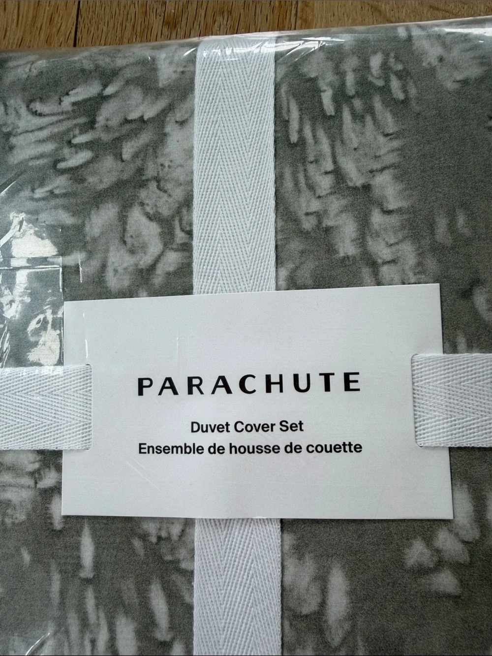 Parachute Duvet Cover Set in Gray Marble